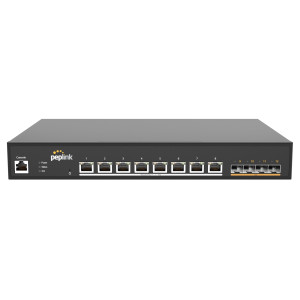 Peplink PLS-8-10G-720W 12-Port Switch, 720W Power Budget, 8x 10GbE 802.3bt PoE++ RJ45 Ports, 4x 10GbE SFP+ Ports 